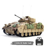 M2A2 1/16 2.4G RC Main Battle Tank Smoke Sound Recoil Shooting LED Light Simulated Vehicles Models
